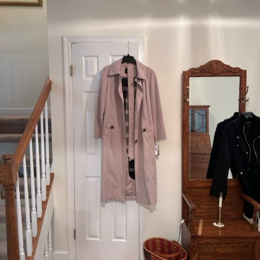 London Fog Women's Lined and Hooded Khaki Trench Coat